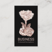 清掃バラモダン金ゴールドフローラ羽毛ダスターバス 名刺 (正面)