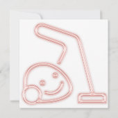 清掃パーティー 掃除機 メイド  招待状 (裏面)