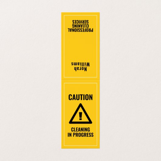 清掃フェイク安全標識 名刺 (外部フラット)