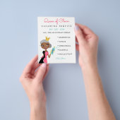 清掃メイドサービスエスニックキャラクタークラウンフライヤー チラシ (手)