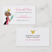 清掃メイドサービスエスニックキャラクタークラウンブシン 名刺 (正面/裏面)