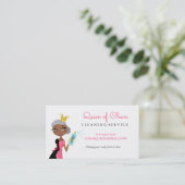 清掃メイドサービスエスニックキャラクタークラウンブシン 名刺 (スタンド正面)