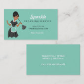 清掃メイドサービスキャラクターフェザーダスターブシ 名刺 (正面/裏面)