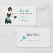 清掃メイドサービスキャラクター羽織 名刺 (正面/裏面)
