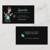 清掃メイドサービスキャラクター羽織 名刺 (正面/裏面)