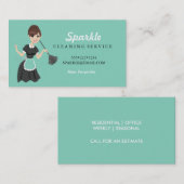 清掃メイドサービスキャラクター羽織 名刺 (正面/裏面)