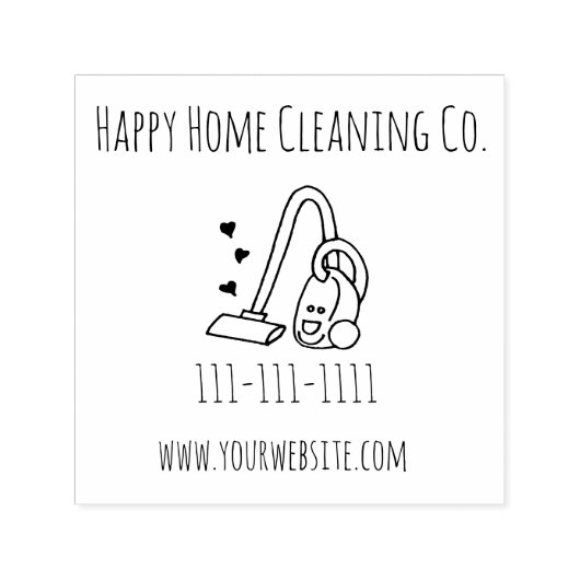 清掃メイドサービス会社 セルフインキングスタンプ (デザイン)