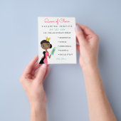 清掃メイドサービス民族キャラクター冠 チラシ (手)