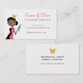 清掃メイドサービス民族キャラクター冠 名刺 (正面/裏面)