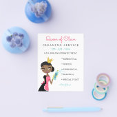 清掃メイドサービス・エスニックキャラクター・クラウン チラシ (シングル)