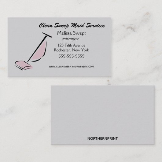 清掃メイドサービス 名刺 (正面/裏面)