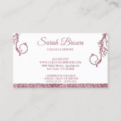 清掃メイド清掃きらめく用ピンク 名刺 (裏面)