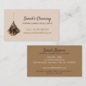 清掃メイド 移動式クリーナー 女性上司 名刺 (正面/裏面)