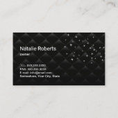 清掃モダンサービスシルバースプレーラグジュアリーブラック 名刺 (裏面)