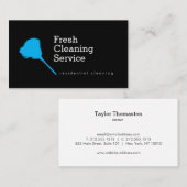 清掃モダンサービス家政婦ビジネスカード 名刺 (正面/裏面)