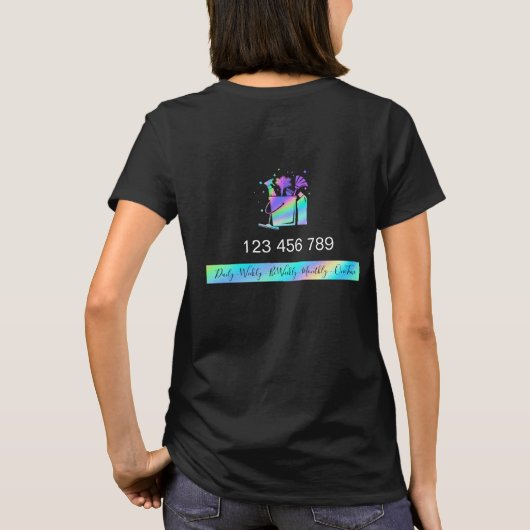 清掃モダンサービス用モップ住宅用メイド Tシャツ (裏面)