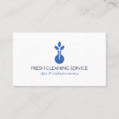 清掃モダンサービス用花瓶ロゴ、ホスピタリティ 名刺 (正面)