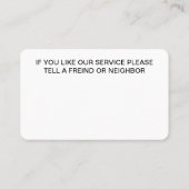 清掃モダンサービス 名刺 (裏面)