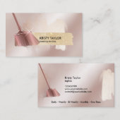 清掃モダンブロムロゴバラ金ゴールド 名刺 (正面/裏面)