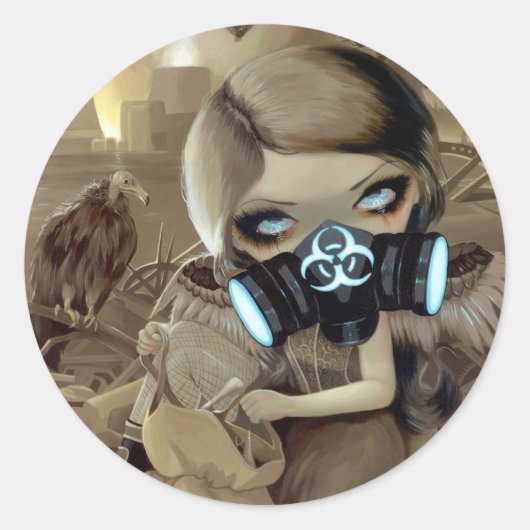 "清掃ユーザー"ステッカー ラウンドシール (正面)