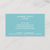 清掃会社QRコードスプレーボトルアクアブルー 名刺 (裏面)