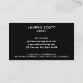 清掃会社QRコードスプレーボトルブラック 名刺 (裏面)