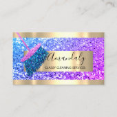 清掃係メイドハウス保の金ゴールドピンク 名刺 (正面)