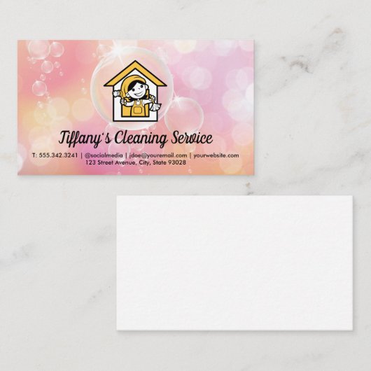 清掃係 | シャボン 名刺 (正面/裏面)