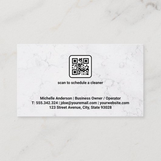 清掃係 | スパークリホーム | QRコードの添付 名刺 (裏面)