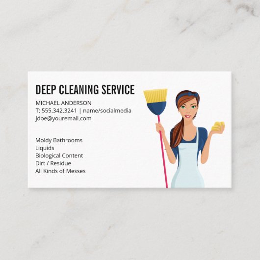 清掃係 | 家の保業務 名刺 (正面)