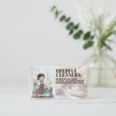 清掃係 | 高級ラグジュアリーリビングルーム 名刺 (スタンド正面)