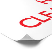 清掃保スタッフを抱きしめて静かにする ポスター (角)