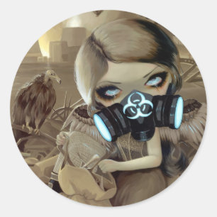 "清掃動物"のステッカー ラウンドシール