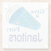 清掃員のために大声で叫ぶ ガラスコースター (裏面)