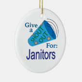 清掃員のために大声で叫ぶ セラミックオーナメント (右)