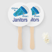 清掃員のために大声で叫ぶ ハンドファン (正面&裏面)