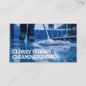 清掃員のモッピング |床清掃サービス 名刺 (正面)