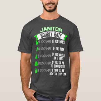 清掃員の時給の学校の保護者 Tシャツ
