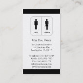 清掃員/管理者/メイドブラック/プラチナ 名刺 (裏面)