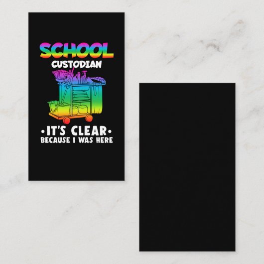 清掃学校管理おもしろい人 名刺 (正面/裏面)