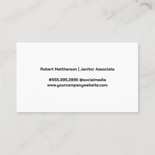 清掃室 名刺 (裏面)