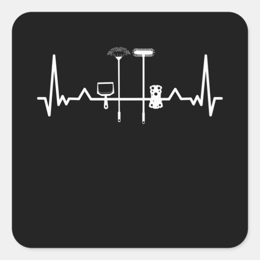 清掃家政婦ギフト スクエアシール (正面)