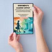 清掃数々のサービス チラシ (ハンドル)