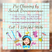 清掃業の広告 ウィンドウサイン (シート2)