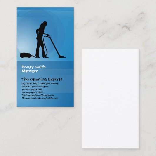 清掃業務用カード掃除機 名刺 (正面/裏面)