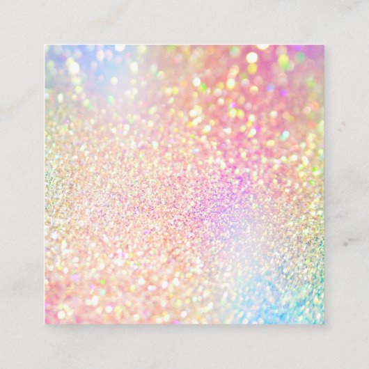 清掃業務自筆証書金ゴールドグリッター スクエア名刺 (裏面)