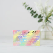 清掃用ごみ取り自筆家政婦QRコードBu 名刺 (スタンド正面)