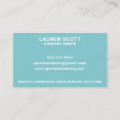 清掃用クリーナモップ及びバケットはっきりしたターコイズ 名刺 (裏面)