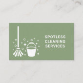清掃用クリーナモップ及びバケットグリーンはっきりした体 名刺 (正面)