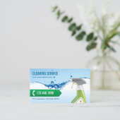 清掃用プロフェッショナルブルーウォーターバブル 名刺 (スタンド正面)